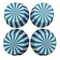 Caissettes à cupcakes et moules de cuisson en papier sulfurisé bleu blanc rayé - Noir Symétrique (07)