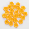Yellow flower resin buttons with two holes, ideal for clothing, shoes, and DIY accessories. - Flower Buttons / 13mm (24 Pieces/Pack) / Yellow