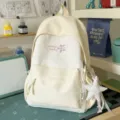 Sac à dos en toile style ins japonais mignon doux léger grande capacité pour école - Avec Charme / L / Jaune