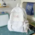 Sac à dos japonais de style doux avec broderie étoile et pendentif pour adolescentes - Avec Charme / S / Gris