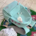 Casual light blue backpack large capacity cute school bag for women daily commute travel - With Charm / Lake Blue