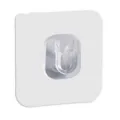 Transparent punch-free wall hook socket fixer adhesive sticker bracket for home organization. - Male Buckle