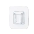 Transparent adhesive wall hook socket fixer, punch-free strong stick wall mount bracket. - Female Buckle