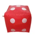 Inflatable red dice toy 30cm giant PVC polka dot block for kids party game bar KTV decoration - Red