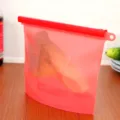 Herbruikbare siliconen voedselbewaarzak luchtdicht lekvrij voor keuken groenten en fruit - 23x18cm / Rood