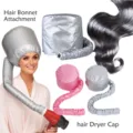 Zachte haardroger kap opzetstuk, verstelbare styling muts voor diepe conditionering en drogen. - Willekeurig Roze/Zilver