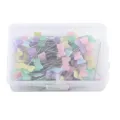 Épingles à tête de nœud colorées en boîte transparente, idéales pour la couture et les loisirs. - Nœud Papillon Paquet de 100 Pièces