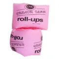 Pink inflatable arm bands swimming float sleeves double air chambers kids water safety gear - Pink