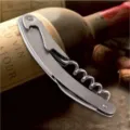 Stainless steel wine bottle opener detail, professional waiter corkscrew tool for bar. - Standard Type