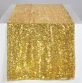 Gold sequin table runner sparkly table cover for wedding party dining table decoration - Gold Table Runner / 30x275cm