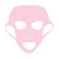 Silicone face mask cover detail shot, reusable ear-hook design in pink color for skincare. - Pink