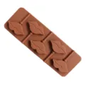 Brown silicone mold with lip and lollipop shapes, perfect for DIY baking and chocolate making. - 5-Cavity Lip Lollipop Mold