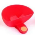 Red kitchen clip-on seasoning bowl multi-purpose sauce dish for plates and bowls - Red