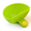 Clip-on condiment bowl green plastic saucer multi-functional kitchen plate for dining table. - Green