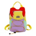 Mochila para exteriores de estilo dopamina colorido con patchwork multicolor y cordón elástico. - Estilo Grande de Empalme de Color de Dopamina (酷炫熊8285) / Grande (28x16x42cm) / Amarillo