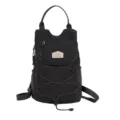Mochila negra de nailon elegante para viajes y uso diario al aire libre con bolsillo. - Estilo Pequeño Negro (酷炫熊8285) / Pequeño (22x13x33cm) / Negro