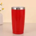 20oz edelstahl vakuum isolierter reise becher autobecher mit leuchtend roter farbe - 20oz / Rot