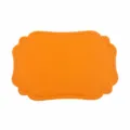Vintage Kunstleder Tischset wasserdicht hitzebeständig Matte orange 45x30cm Tischdeko - Oranges Tischset