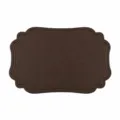 Retro braune Kunstleder Tischset, 45x30cm hitzebeständige Matte für Esstisch und Heimdekoration. - Braun Tischset