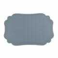 Blau-graue Kunstleder-Tischmatte im Vintage-Stil, nordische Tischset für Esskultur. 45x30cm - Blaues Tischset