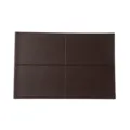 Tovaglietta in pelle marrone, quadrata impermeabile resistente al calore PVC per sala da pranzo. - 45x30cm / Caffè