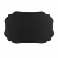 Schwarze Kunstleder Tischset retro europäische Stil wasserdichte hitzebeständige Matte - Schwarzes Tischset