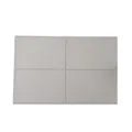 Tovaglietta quadrata in pelle grigia stile europeo tappetino da tavola in PVC impermeabile. - 45x30cm / Grigio