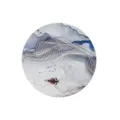 Round PVC placemat with Chinese zen landscape art print, heat resistant for dining table decor. - Zen Placemat 9