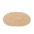 Woven cotton placemat, oval heat-resistant table mat, anti-slip kitchen dining table decor. - 50x35cm / Khaki