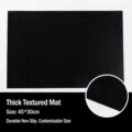 Black vertical stripe PVC placemat heat insulation anti slip table mat size 45x30cm - 45x30cm, 0.1cm thickness / Black Vertical Stripe Thickened Edge