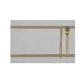 European PVC heat-insulating placemat waterproof anti-scald table mat with double stripes - Horizontal Stripe Gold Thread Placemat / White Gold