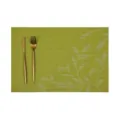 Grüne PVC Gewebte Tischmatte Blumen Tischset Hitzebeständig Wasserdicht Esszimmer Dekor - 30*45cm / Grün