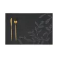PVC Westliches Tischset Rechteckige Tischmatte Hitzebeständige Wasserdichte Eßmatte - 30*45cm / Schwarz