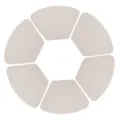 Set tovagliette a ventaglio in PVC Textilene grigio rotondo tappetino isolante - Grande Ventaglio 48x33CM / Texture bambù bianco crema