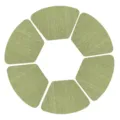 Tovaglietta PVC verde a ventaglio tappeto rotondo isolamento termico per cucina casa - Grande Ventaglio 48x33CM / Texture bambù verde