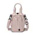 Trendy pink nylon bucket bag for women, casual versatile crossbody shoulder phone bag. - Light Pink