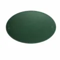 Grüne ovale Kunstleder-Tischmatte, stilvolles hitzebeständiges Tischset für Esszimmer. - Grün Schleife Oval Tischset