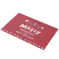 Weihnachten PVC Tischset rot hitzebeständig rutschfest Esstisch Matte festliche Deko - Nr. 1