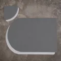 Set da tavola in pelle, grigio double-face impermeabile resistente al calore e sottobicchiere - Grigio Scuro e Beige (Tovaglietta Pane + Sottobicchiere Triangolo)