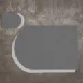 Set di tovagliette e sottobicchieri in pelle nordica, impermeabile e resistente. - Grigio Scuro e Beige (Tovaglietta Pane + Sottobicchiere Pane)