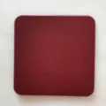 Dunkelrot Leder Untersetzer, nordisch Stil quadratisch Tischmatte, wasserdicht Isoliermatte. - Weinrot Untersetzer