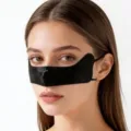 Black silk nose cover breathable mulberry silk dustproof windproof sleep mask anti allergy - Black