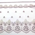 Exquisite 32cm water-soluble lace trim embroidery fabric for clothing, curtains and home decor. - 15 Yards per Piece / Deep purple
