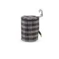Panier de vélo à carreaux noir avec couvercle, sac de guidon en toile pour les vélos pliants. - Taille unique / Noir