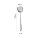 Stainless steel wok spatula, durable 37.5cm cooking utensil with ergonomic handle for kitchen use. - Spatula / 304 Stainless Steel