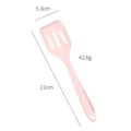 Mini rosa Silikon Schlitzwender Küchenutensil, Länge 21 cm, leicht und langlebig. - Geschlitzter Pfannenwender / Rosa