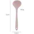 Rosa Silikon Suppenkelle für Babynahrung, hitzebeständiger Küchenlöffel 21 cm lang - Suppenlöffel / Rosa