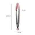 Mini Silikonzange mit Edelstahlkörper, Länge 20,5 cm, Gewicht 58,6 g für Küchenbedarf. - 7-Zoll Esszange / Rosa