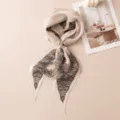 Chic printed silk scarf for women, lightweight spring summer neckerchief fashion accessory. - Off-White Exotic Paisley