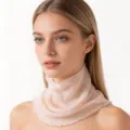 Copertura collo in rete di seta finto collo in seta di gelso leggera sciarpa versatile per donne. - Colore pelle